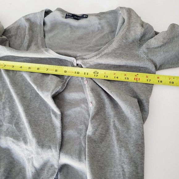 ZARA Cotton Grey Lightweight Cardigan - Picture 7 of 9
